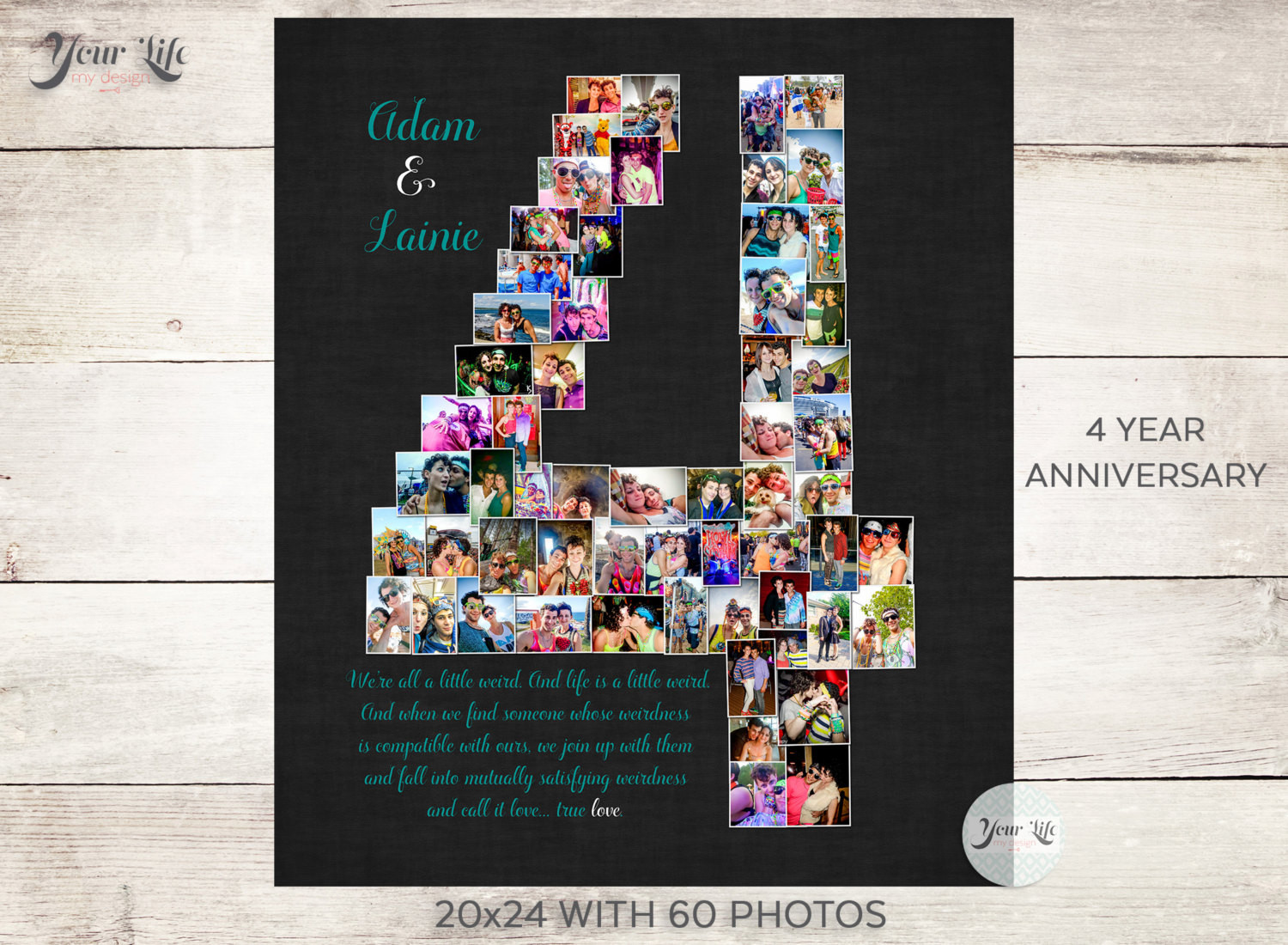 4 Year Anniversary Gift Ideas For Husband
 4 YEAR ANNIVERSARY 4th Anniversary Gift Collage 4th