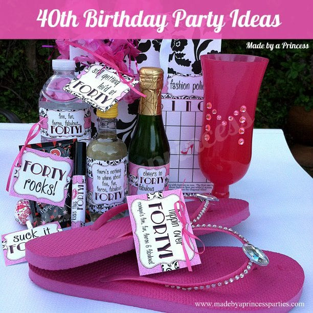 40th Birthday Decorations For Her
 40th Birthday Party Set Made by A Princess