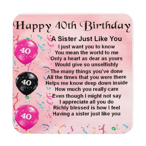 40th Birthday Gift Ideas For Sister
 40th Birthday Ideas Perfect 40th Birthday Gift For Sister