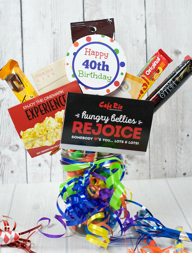 40th Birthday Gift
 40th Birthday Gifts Gift Card Bouquet – Fun Squared