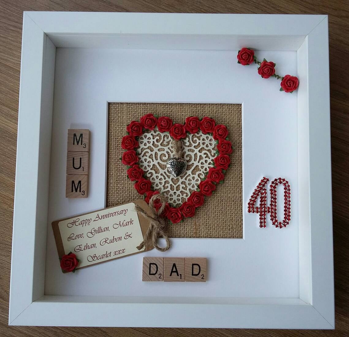 40Th Wedding Anniversary Gift Ideas
 Personalised 40th Ruby Wedding Anniversary