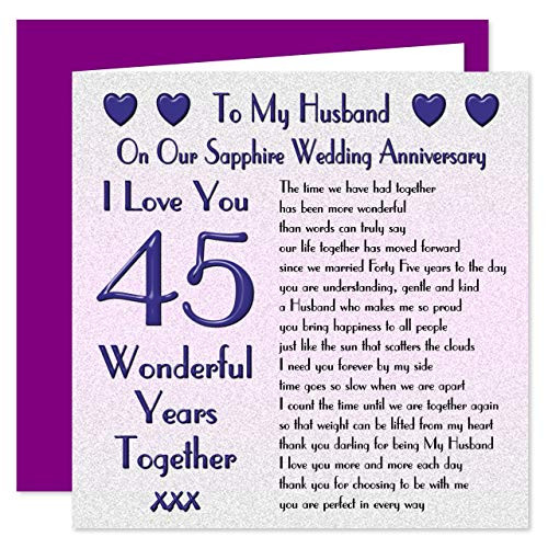 45Th Wedding Anniversary Gift Ideas For Husband
 My Husband 45th Wedding Anniversary Gift Set Card
