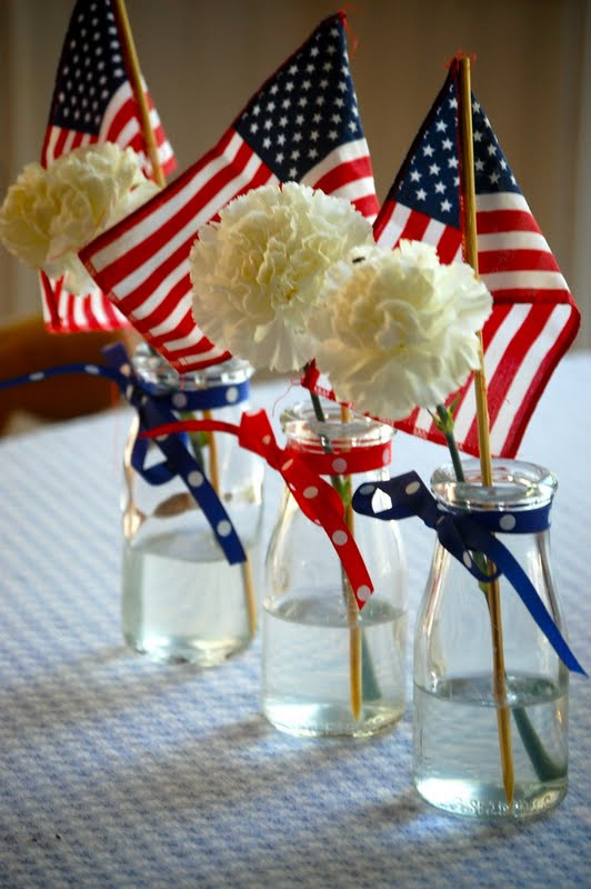 4th Of July Centerpiece Ideas
 Heritage Schoolhouse easy and simple patriotic