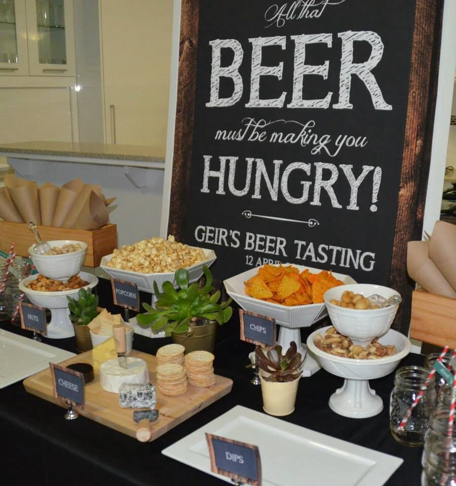 50Th Birthday Party Food Ideas For Adults
 Beer food station Party Animal