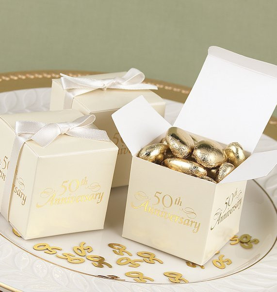 50th Wedding Anniversary Favors
 50th Anniversary Party Favor Boxes Set of 25