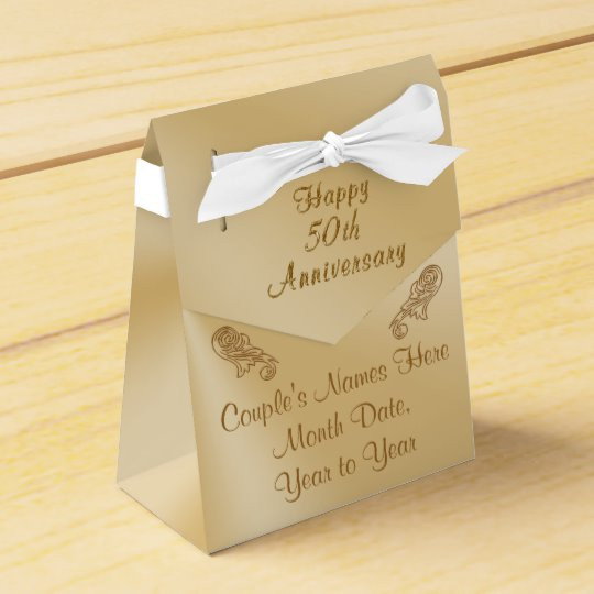 50th Wedding Anniversary Favors
 Personalized 50th Anniversary Party Favors Boxes