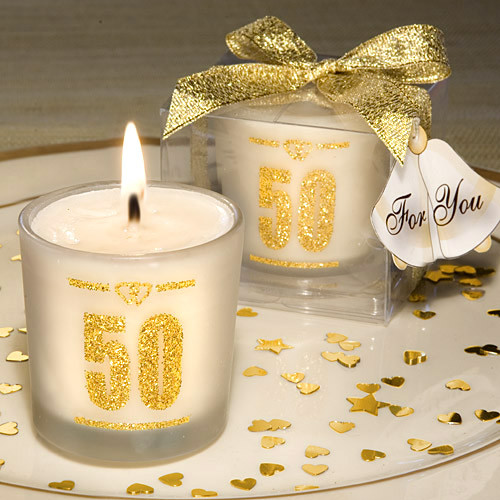50th Wedding Anniversary Favors
 50th Anniversary Candle