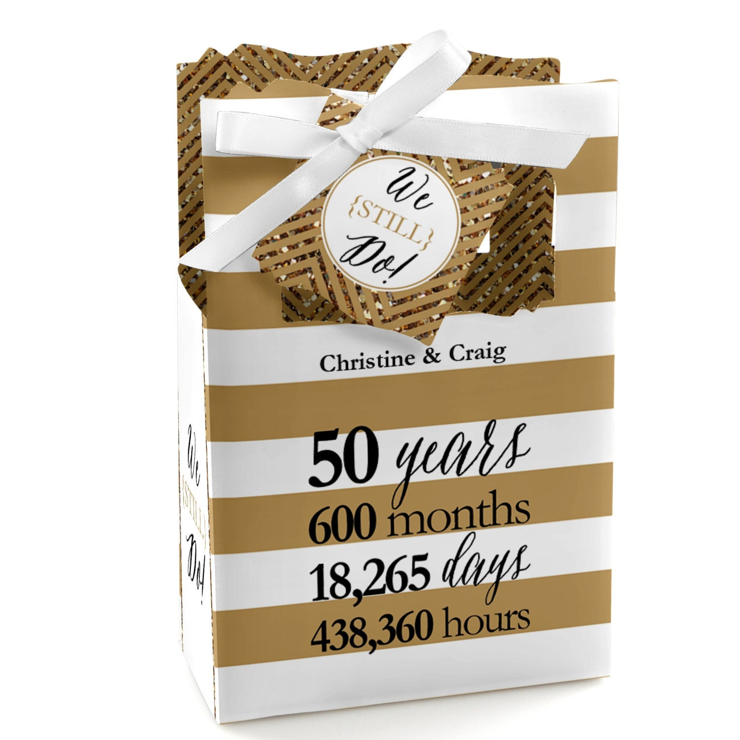 50th Wedding Anniversary Favors
 We Still Do 50th Wedding Anniversary Favor Boxes Custom