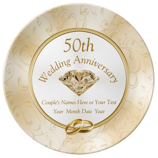 50Th Wedding Anniversary Gift Ideas For Friends
 Customizable 50th Wedding Anniversary Gifts Plate