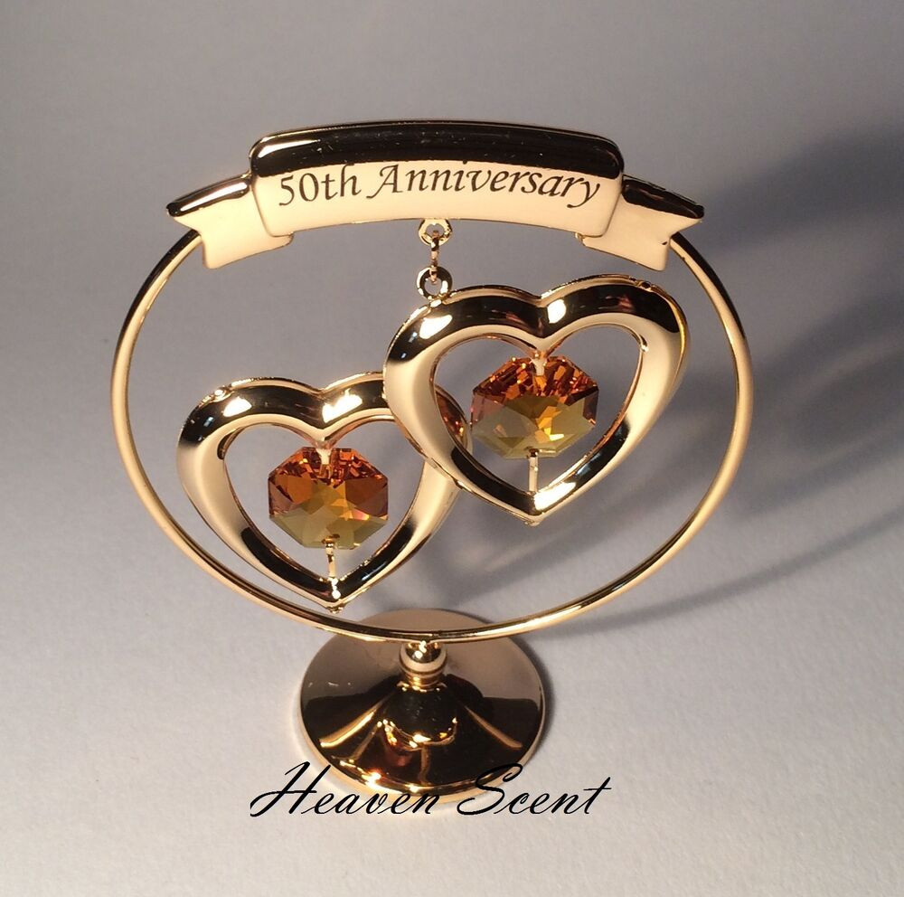 50Th Wedding Anniversary Gift Ideas For Friends
 50th Golden Wedding Anniversary Gift Ideas Gold Plated