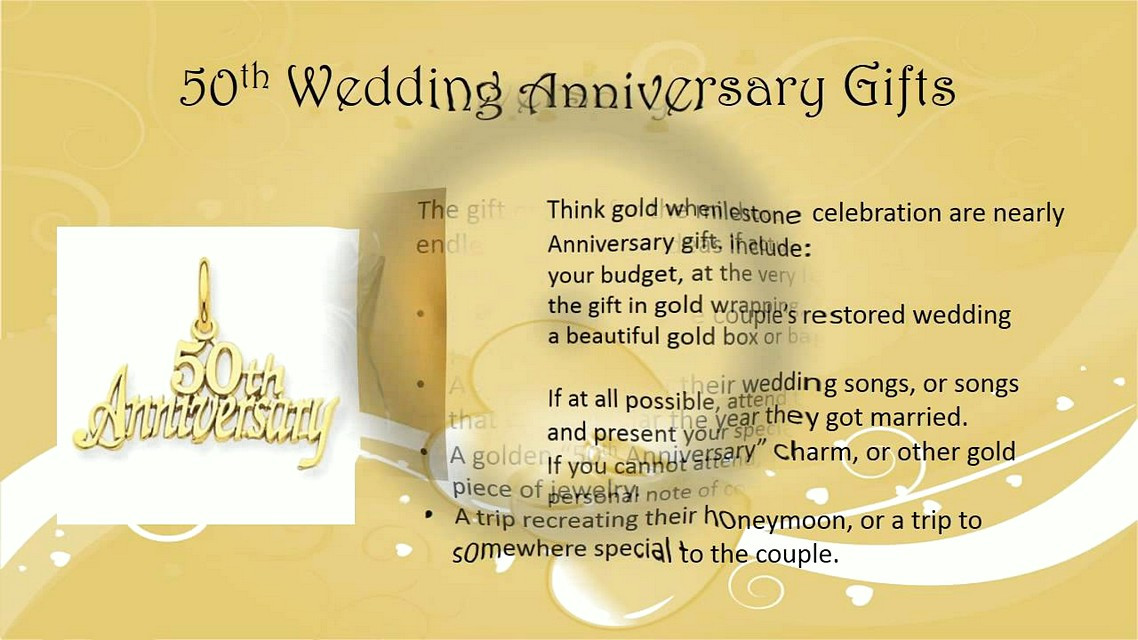 50Th Wedding Anniversary Gift Ideas For Parents
 What You Have to Think About 50th Wedding Anniversary