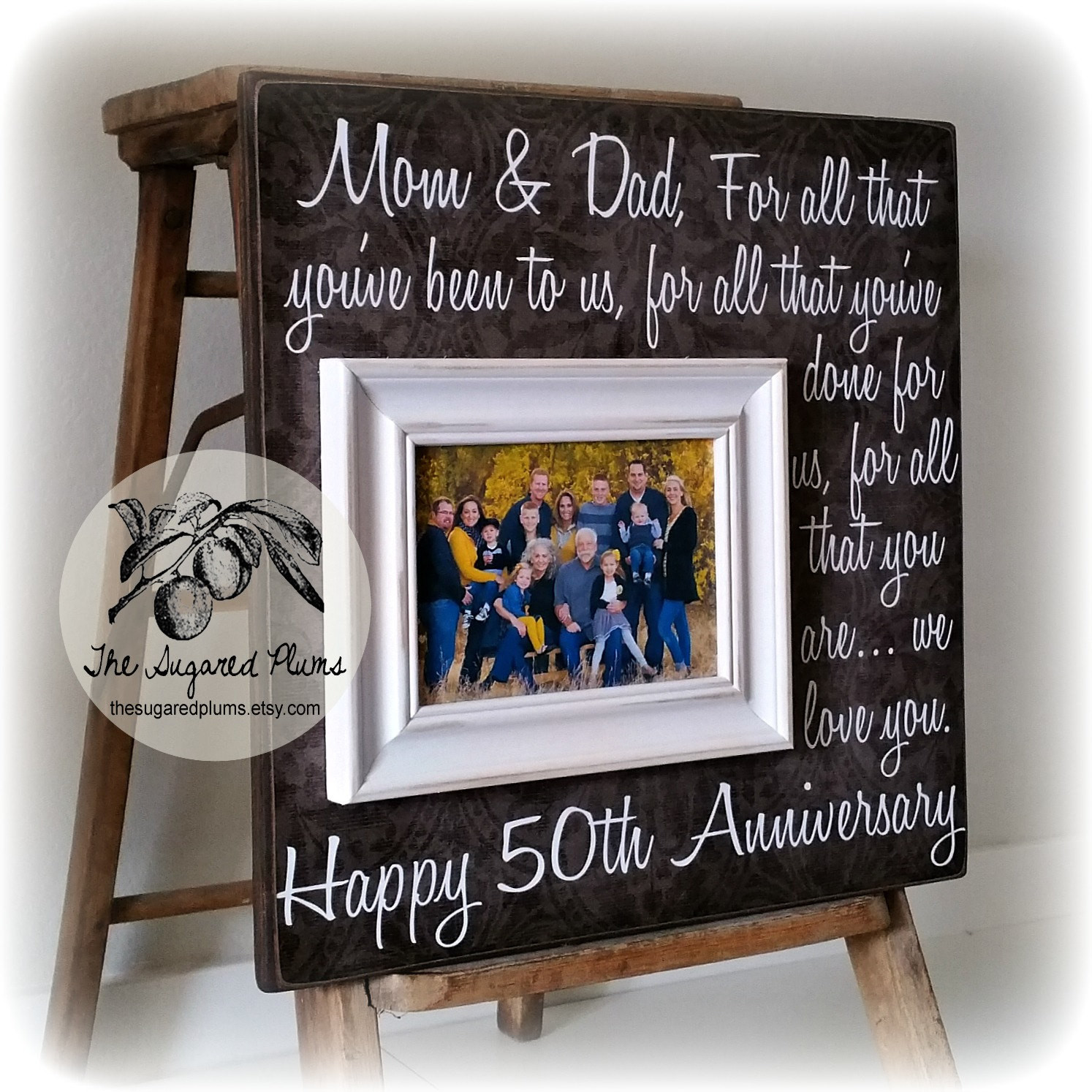 50Th Wedding Anniversary Gift Ideas For Parents
 Parents Anniversary Gift 50th Anniversary Gifts by