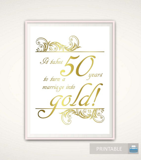 50Th Wedding Anniversary Gift Ideas Parents
 50th Anniversary Gifts for Parents 50th Anniversary Print
