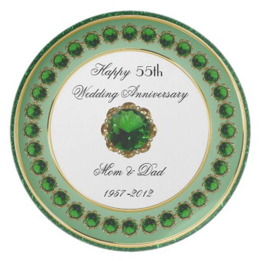 55Th Wedding Anniversary Gift Ideas
 55th Wedding Anniversary Plate