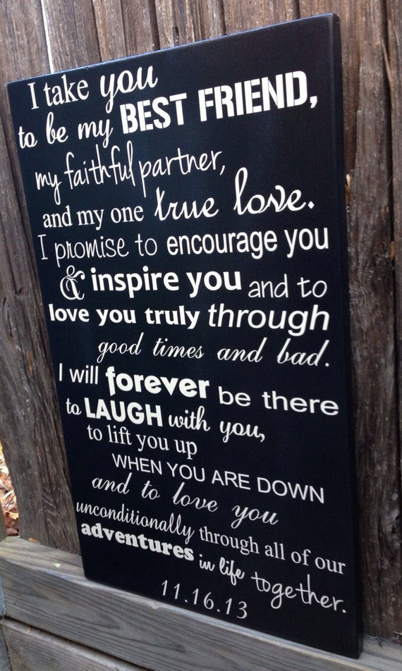 5Th Anniversary Gift Ideas For Husband
 5th Anniversary Gift Fifth Anniversary Gift Wedding Vows Sign
