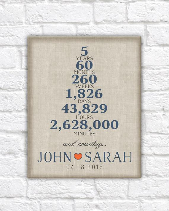 5Th Anniversary Gift Ideas For Husband
 5 Year Anniversary e Year Wedding Anniversary Paper