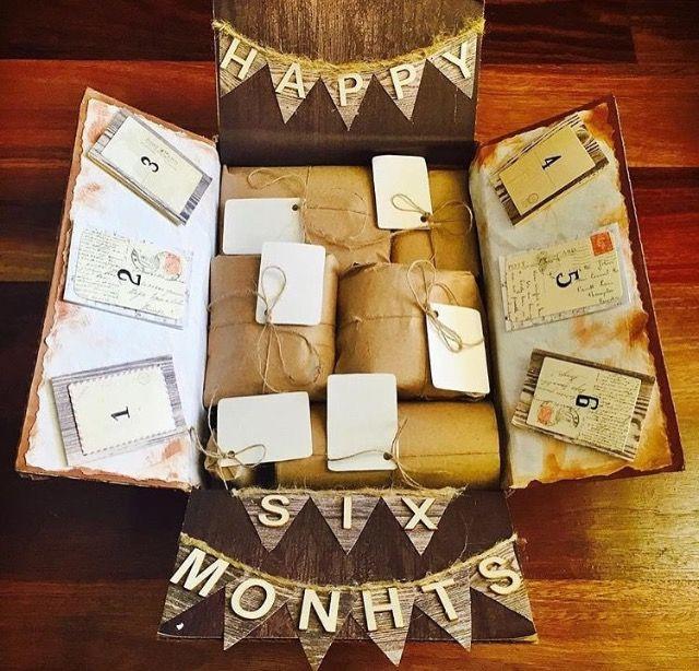 6 Month Anniversary Gift Ideas
 Anniversary care package 6 months