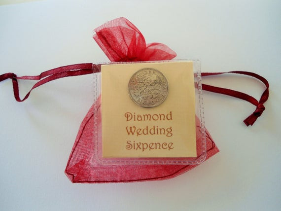 60Th Anniversary Gift Ideas For Parents
 60th anniversary t diamond wedding sixpence 60th by