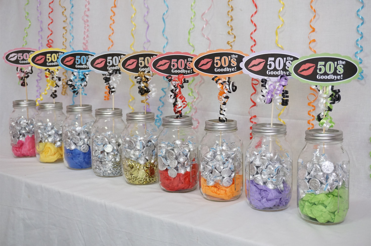 60th Birthday Decorations
 60th Birthday Decoration available in 9 Colors 60th Candy