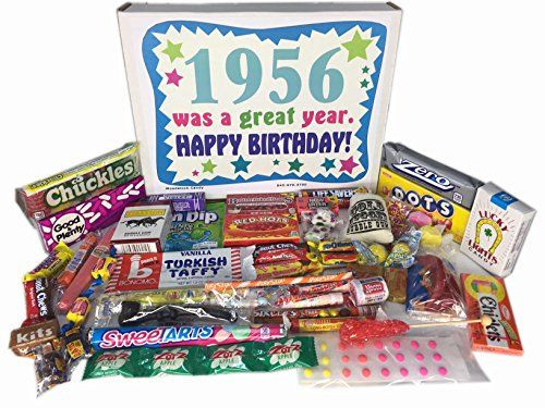 60Th Birthday Gift Basket Ideas
 1956 60th Birthday Gift Basket Box Retro Nostalgic Candy