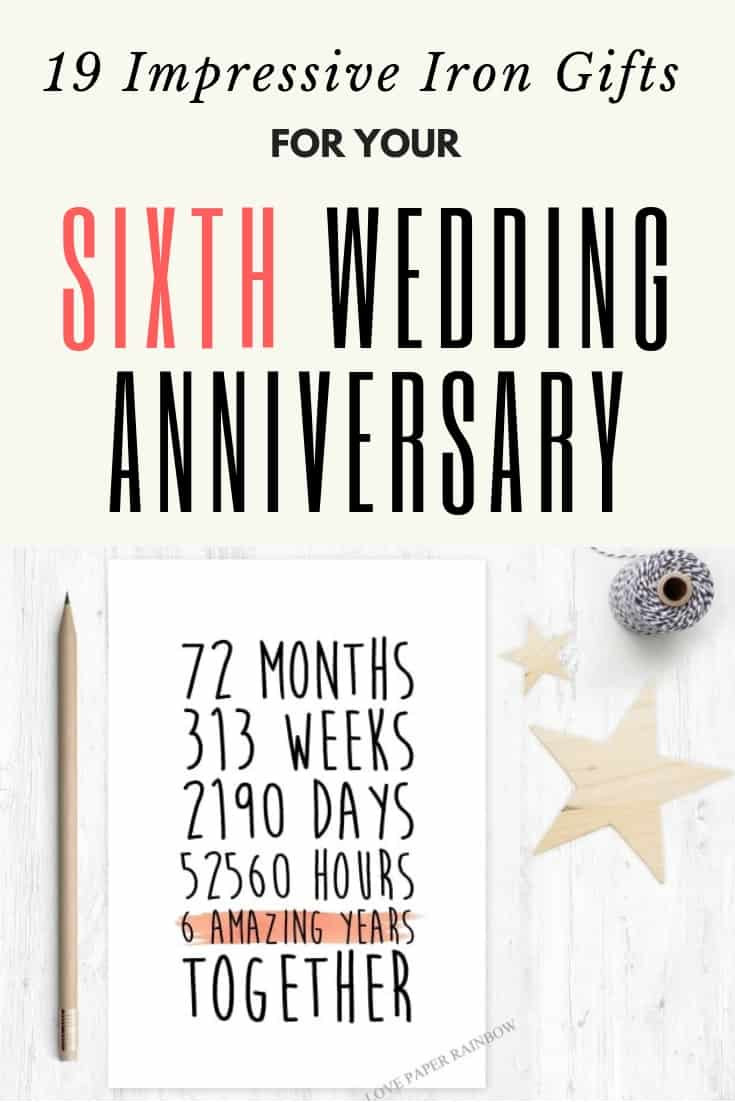 6Th Wedding Anniversary Gift Ideas For Her
 19 Impressive Iron Anniversary Gifts for Your 6th Year