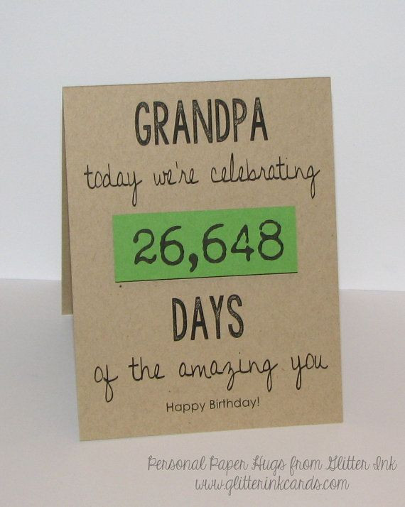 70Th Birthday Gift Ideas For Grandpa
 Best 25 Birthday card for grandpa ideas on Pinterest