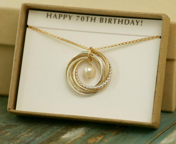 70Th Wedding Anniversary Gift Ideas
 70th birthday t 7 year anniversary t mothers necklace