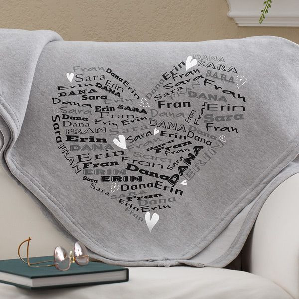 75Th Birthday Gift Ideas For Grandma
 Heart of Love Personalized Sweatshirt Blanket