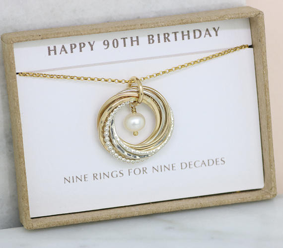 90Th Birthday Gift Ideas For Grandma
 90th birthday t for grandmother necklace t for mom