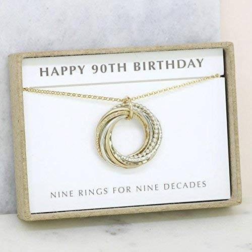 90Th Birthday Gift Ideas For Grandma
 Amazon 90th birthday t 90th birthday necklace