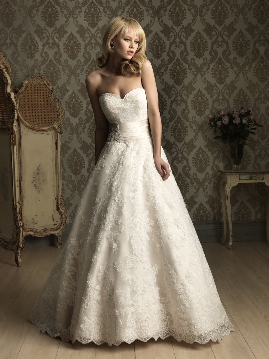 A Line Lace Wedding Dress
 I Heart Wedding Dress Allure Bridal Ballgown