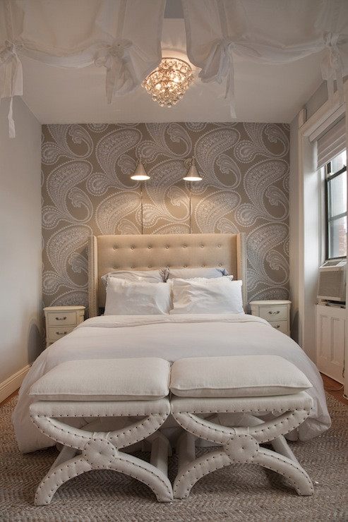 Accent Wallpaper Bedroom
 Gray Wallpaper Accent Wall Design Ideas