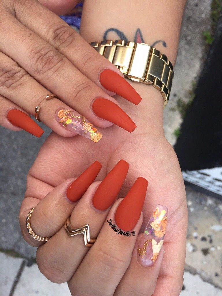 Acrylic Nail Ideas For Fall
 Coffin on fleek ig dallasalexiaxo Nails in 2019
