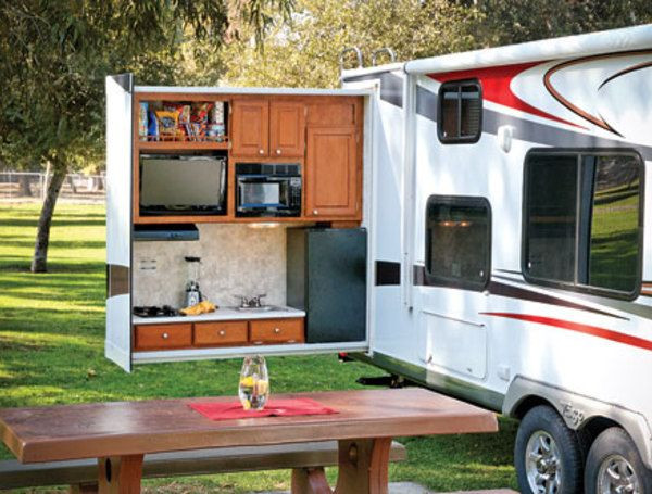 Adding Outdoor Kitchen To Rv
 Camper Travel Trailer with Outdoor Kitchen