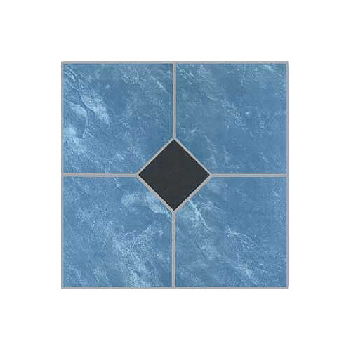 Adhesive Bathroom Tiles
 Blue Vinyl Floor Tile 20 Pcs Adhesive Bathroom Flooring