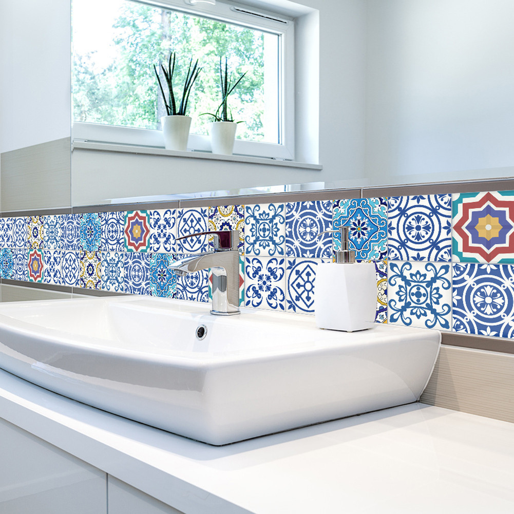 Adhesive Bathroom Tiles
 AIHOME High Quality Colorful Mosaic Adhesive Wall Tiles