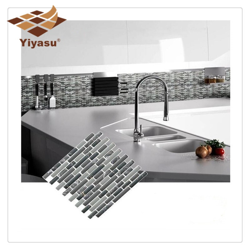 Adhesive Bathroom Tiles
 Aliexpress Buy Self Adhesive Mosaic Tile Wall decal