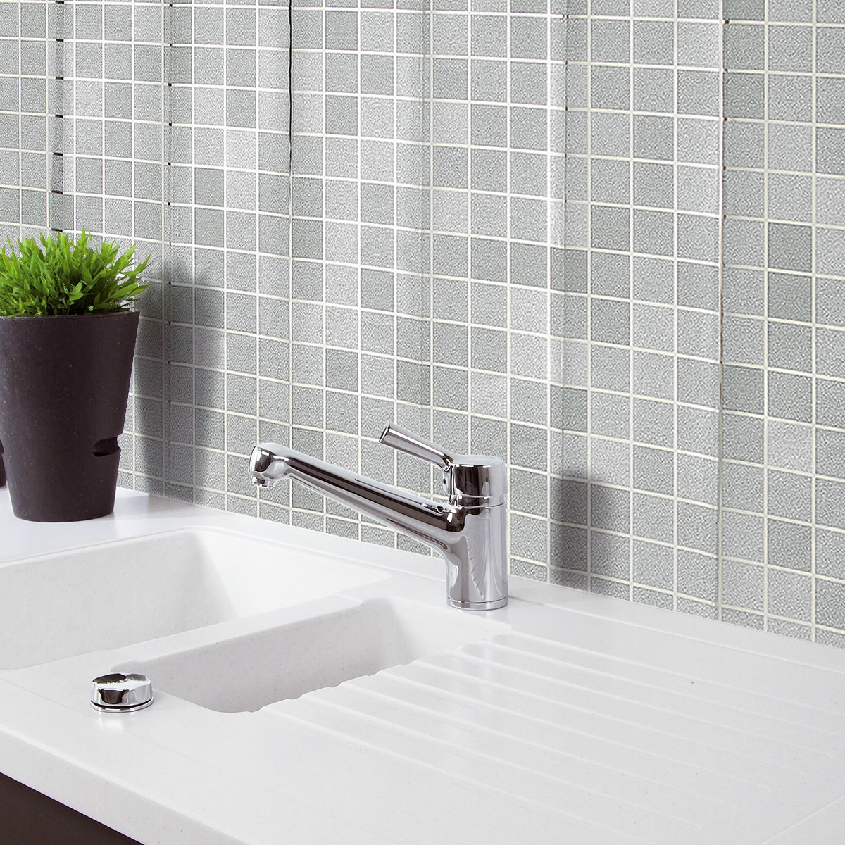 Adhesive Bathroom Tiles
 Modern 3D Tile Mosaic Pattern Wallpaper Wall Background