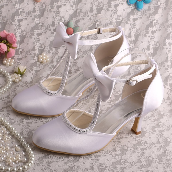 Affordable Wedding Shoes
 Diana Cheap White Custom Wedding Shoes for Bridesmaids
