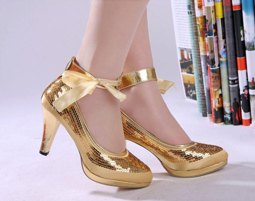 Affordable Wedding Shoes
 Fabulous Wholesale Gold Cheap Wedding Shoes High Heels