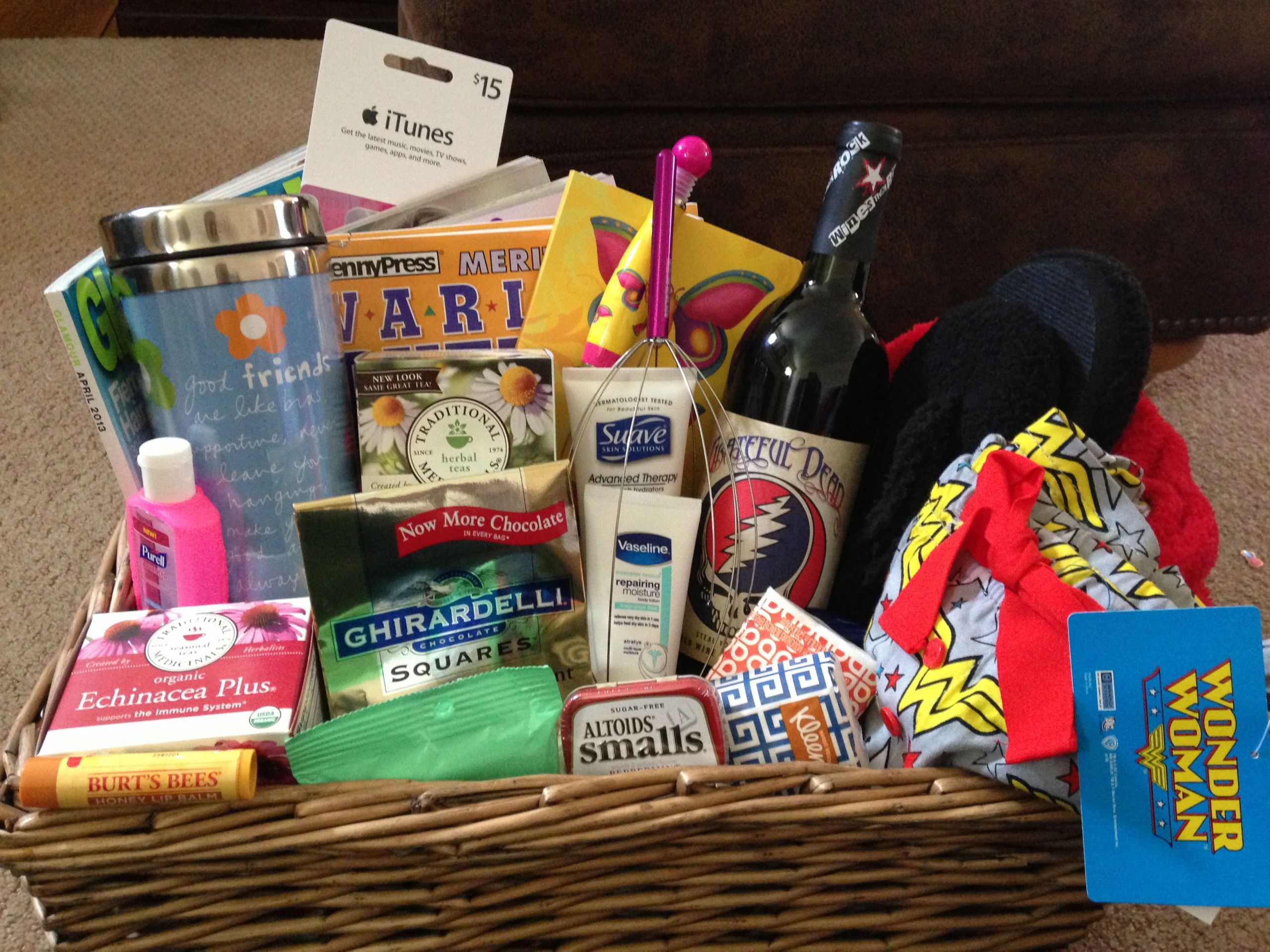 After Surgery Gift Basket Ideas
 Basket for awesome friend after surgery