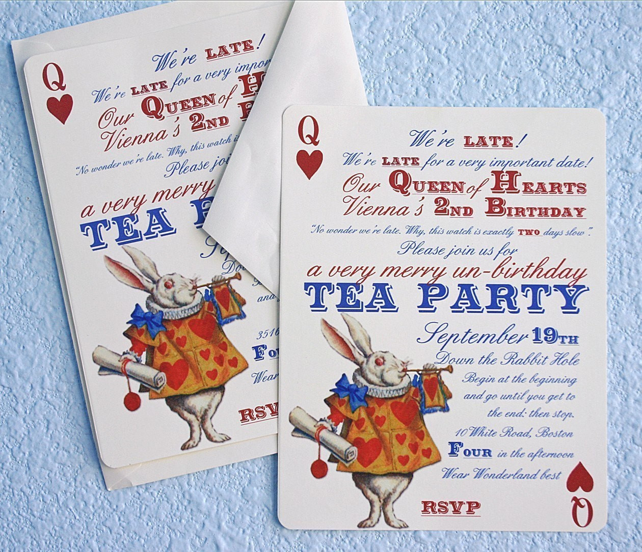 Alice In Wonderland Birthday Party Invitations
 Alice In Wonderland Un Birthday Tea Party Invitations Thank
