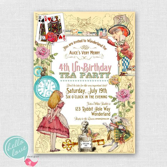 Alice In Wonderland Birthday Party Invitations
 40th Birthday Ideas Alice In Wonderland Birthday
