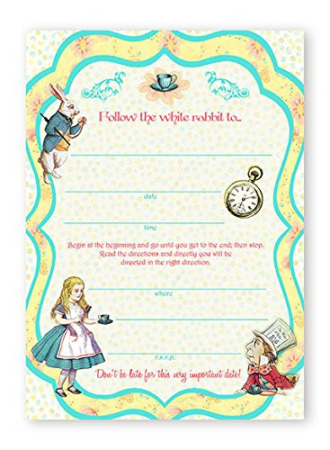 Alice In Wonderland Birthday Party Invitations
 Alice in Wonderland Birthday Party Invitations