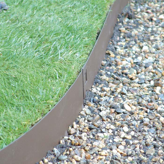 Aluminum Landscape Edging
 Brown Flexible Steel Lawn Edging Harrod Horticultural UK