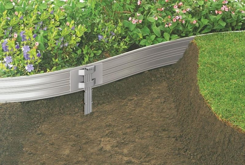 Aluminum Landscape Edging
 Edgline Premium Aluminium Lawn Edging 2 5m Silver £34 99