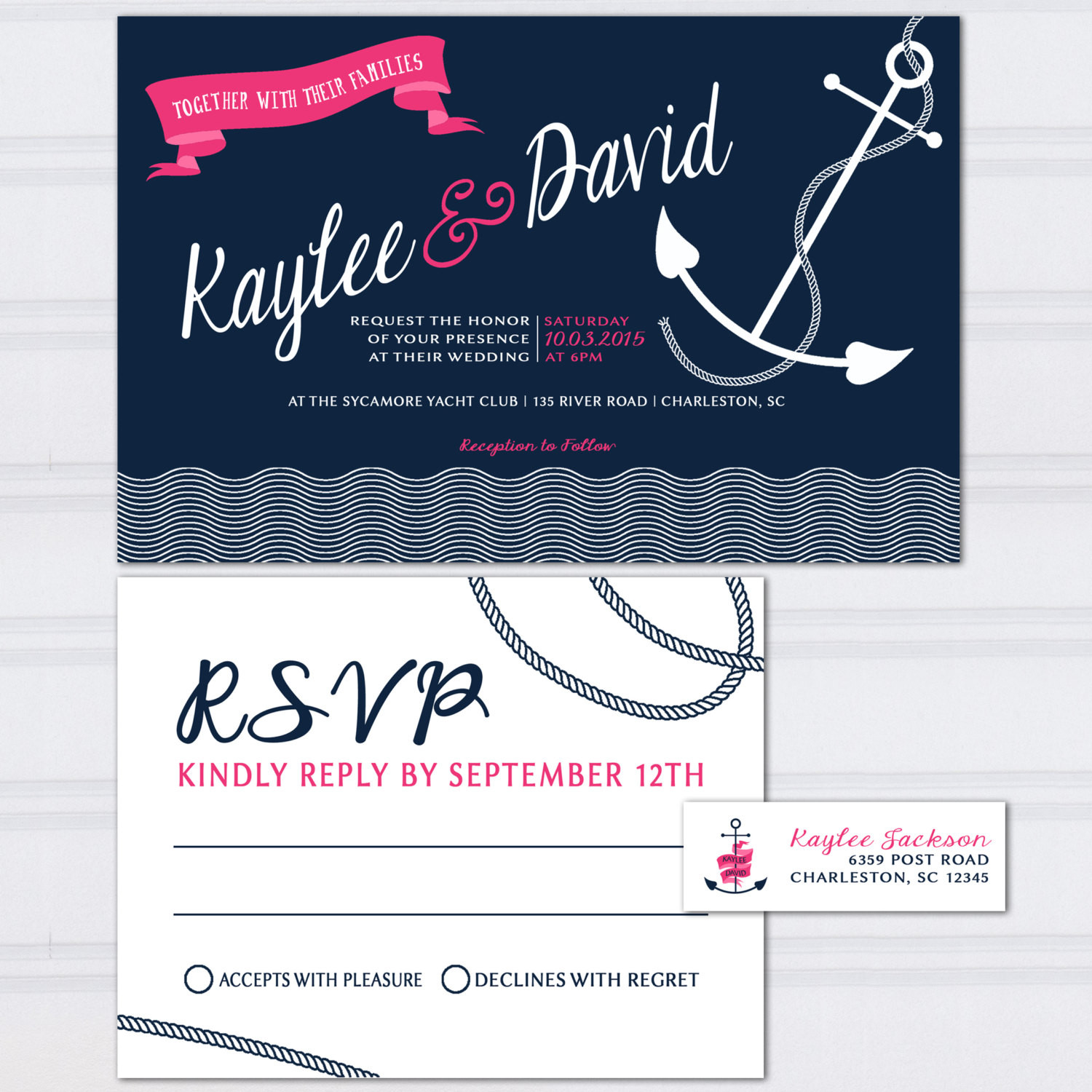 Anchor Wedding Invitations
 Nautical Wedding Invitations Personalized Anchor Invites Tie