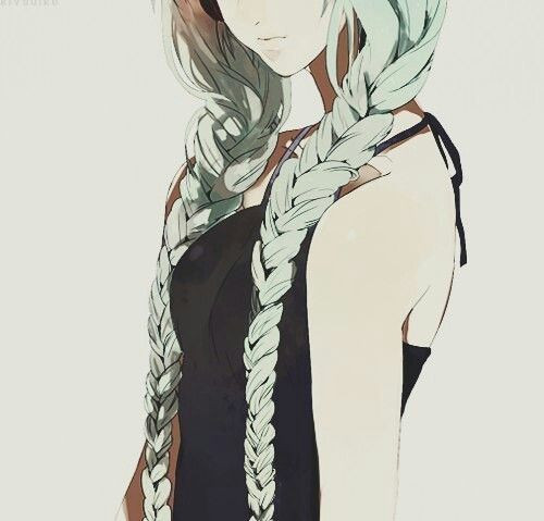 Anime Braid Hairstyle
 Anime girl s green braided hair Anime Girls