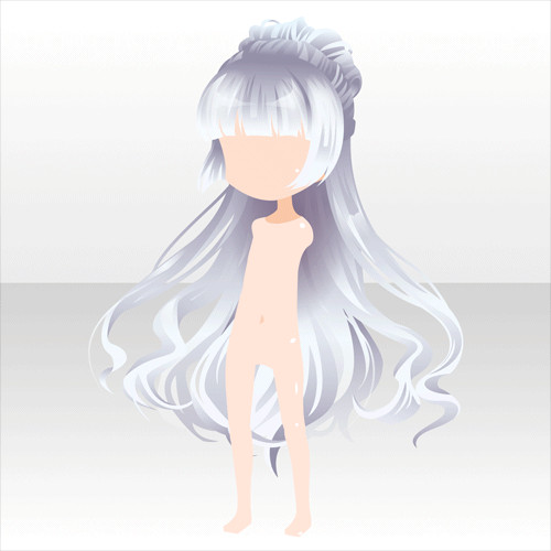 Anime Girl Long Hairstyles
 Anime hair white long with bun