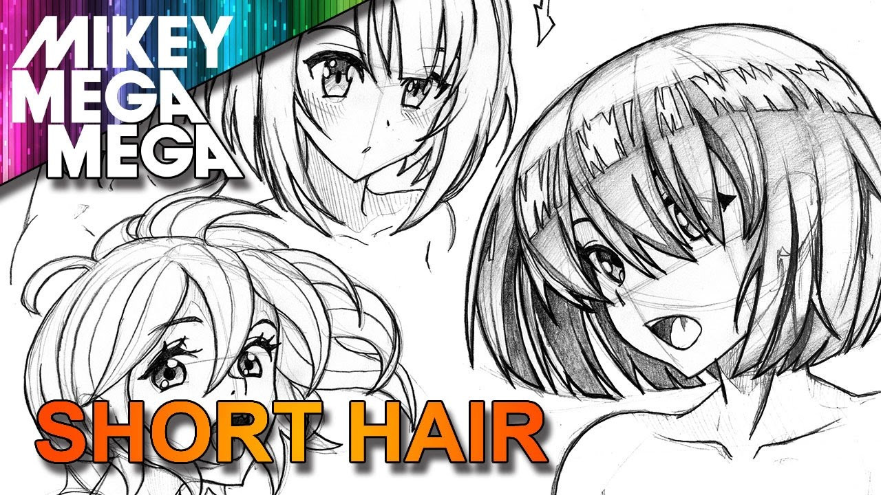 Anime Girl Short Hairstyles
 How To Draw SHORT HAIR FOR ANIME MANGA